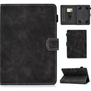 Voor 10 inch Tablet PC Universal Cowhide Texture Horizontale Flip Lederen Case met Holder & Card Slots & Pen Slot(Grijs)