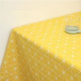 Vierkante geruite tafelkleed meubilair tabel stofbestendig decoratie doek  grootte: 130x180cm (geel)