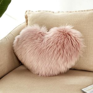 Home Cushion Pillow kan worden gewassen zonder Core Hart-vormige kussensloop  grootte: 40x50cm (Roze)