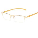 Anti Blu-Ray Business eye glasses voor mannen metalen frame Plain glazen bril (gouden frame)