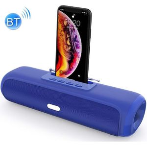NewRixing NR-2027FM TWS Soundbar Bluetooth Speaker with Mobile Phone Holder & Antenna(Blue)