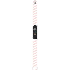 Voor Xiaomi Mi Band 6/5/4 / 3 Siliconen Vervanging Strap Horlogeband (Pink)