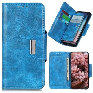 Voor Samsung Galaxy Note20 Ultra Crazy Horse Texture Horizontale Flip Lederen Case met Houder > 6-Card Slots > Portemonnee (Blauw)