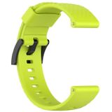 Voor Suunto 7 24 mm Solid Color Silicone Vervanging Strap Horlogeband (LIME GROEN)