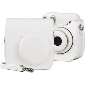 Retro full body pu lederen case cameras tas met riem voor fujifilm instax mini 7+