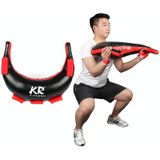 KR Fitness Training Sandbag Weight-Bearing Exercise Equipment Croissant without Filler(Black Leather + Red Ribbon)