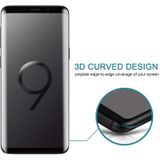 25 stuks voor Galaxy S9 plus 9H oppervlakte hardheid 3D gebogen rand anti-kras Full Screen HD gehard glas screen protector (transparant)