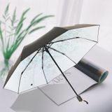 Kleine verse lichtgewicht anti-ultraviolet zon paraplu regen en parasol  stijl: vijf keer (poeder)