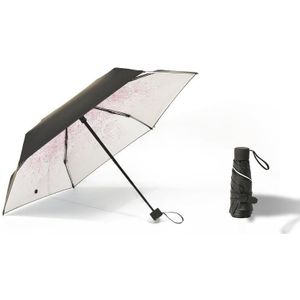 Kleine verse lichtgewicht anti-ultraviolet zon paraplu regen en parasol  stijl: vijf keer (poeder)
