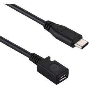 USB-C / Type-C 3.0 Male naar Micro USB Female kabeladapter  voor Galaxy S8 & S8 PLUS / LG G6 / Huawei P10 & P10 Plus / Xiaomi Mi 6 & Max 2 en andere Smartphones  lengte: 29cm