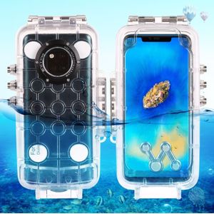 HAWEEL 40m / 130ft waterdichte duiken huisvesting Foto Video nemen onderwater Cover Case voor Huawei Mate 20 Pro(Transparent)