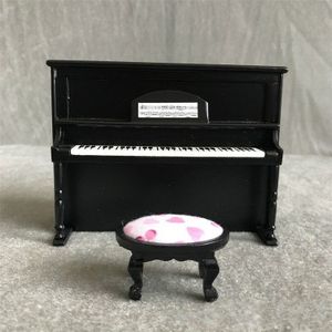 1:12 Mini huis speelgoed Simulatio piano en Bank (zwart)