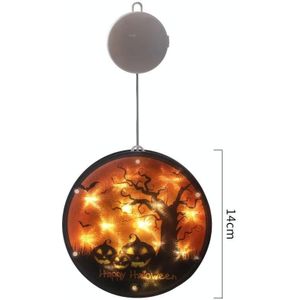 2 PCS Halloween Star String Light Show Window Horror Decoratie LED Battery Powered Hanging Lamp (Big Tree)