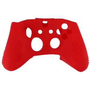 Zachte silicone rubber gamepad beschermende case cover joystick accessoires voor Microsoft Xbox One S controller (rood)