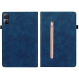 Voor Xiaomi Redmi Pad 5G Skin Feel Effen Kleur Rits Lederen Tablet Case (Blauw)