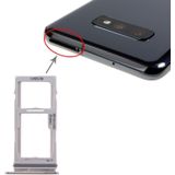 SIM-kaartlade + SIM-kaartlade / Micro SD-kaartlade voor Galaxy S10+ / S10 / S10e(Wit)