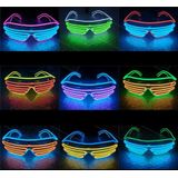 Fluorescentie Dansshow Lichtgevende Bril LED Twee Kleuren Sluiter EL Knipperende Bril (Groen)
