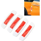 4 STKS auto deur Noctilucent anti-botsing strip bescherming bewakers TRIMs stickers (rood)
