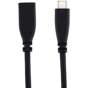 1m USB-C / Type-C Male 3.1 aan USB-C / Type-C Female Connector Adapter Kabel  Voor Samsung Galaxy S8 & S8 PLUS / LG G6 / Huawei P10 & P10 Plus / Oneplus 5 / Xiaomi Mi6 & Max 2 / en andere Smartphones(zwart)