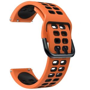 Voor Garmin Vivomove Sport 20mm gemengd-kleuren siliconen horlogeband (oranje zwart)