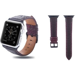 Vierkant gat Top-volnerf leder pols horloge Band voor Apple Watch serie 4 & 3 & 2 & 1 42 & 44 mm