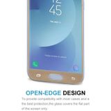 Voor Galaxy J5 (2017) (EU versie) 0 26 mm 9H oppervlaktehardheid 2.5D gebogen zeefdruk volledige scherm gehard glas Screen Protector (goud)