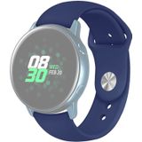Voor Galaxy Watch Active 2 Smart Watch Solid Color Siliconen polsband horlogeband  grootte: S(Blauw)