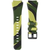 Voor Samsung Gear S3 Twill Camouflage Siliconen Vervanging Strap Horlogeband (Leger Groen)