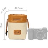 S.C.COTTON Liner Bag Waterproof Digital Protection Portable SLR Lens Bag Micro Single Camera Bag Fotografie tas  kleur: Beige S