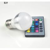 3W RGB LED lamp 16 Color Magic Night lamp dimbaar Podiumlicht met 24-toetsen afstandsbediening E27