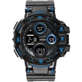 addies MY-1901 Luminous Drie-vensters LED Outdoor Sports Multi-function Electronic Watch for Men  Support Calendar / Wekker / Timer / Talking(Blue)