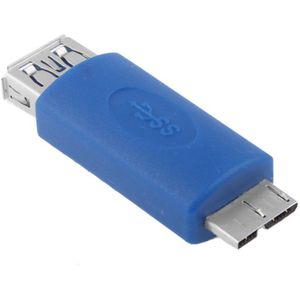 Super USB 3.0 Snelheid vrouwtje Type A naar USB 3.0 Micro-B mannetje Adapter (blauw)