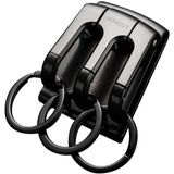 EERLIJKE 3-ring autosleutelhanger taille hangende anti-verlies sleutelhanger voor heren