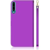 Voor Huawei P30 Imitated Mirror Surface Horizontal Flip Leather Case met Holder & Card Slots & Wallet & Lanyard(Purple)