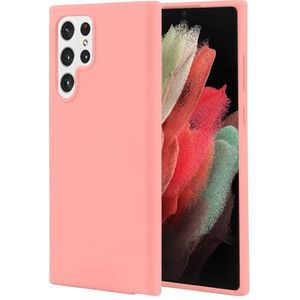 Voor Samsung Galaxy S22 Ultra 5G Goosspery Soft Feeling Liquid TPU Soft Case (Pink)