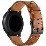 Voor Amazfit GTS 3 / GTS 2E First Layer Leather Car Line Solid Color Watch Strap