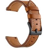 Voor Amazfit GTS 3 / GTS 2E First Layer Leather Car Line Solid Color Watch Strap