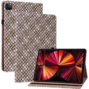 Kleur Weave Smart Leather Tablet Case voor iPad Pro 11 2018/2021/2020 / Air 4 2020 (Bruin)