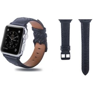Vierkant gat Top-volnerf leder pols horloge Band voor Apple Watch serie 4 & 3 & 2 & 1 42 & 44 mm