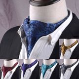 Gentleman's stijl polyester Jacquard mannen trendy sjaal Fashion jurk pak shirt Britse stijl sjaal (L256)