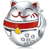 S925 Sterling Silver Fortune Cat Kralen DIY Armband Ketting Accessoires