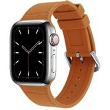 Bamboe Gezamenlijke Siliconen Vervanging Strap Horlogeband voor Apple Watch Series 6 & SE & 5 & 4 40 MM / 3 & 2 & 1 38mm (Brown)