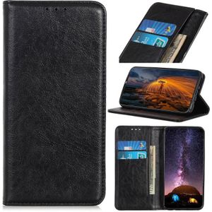 For Samsung Galaxy M32 Magnetic Crazy Horse Texture Horizontal Flip Leather Case with Holder & Card Slots & Wallet(Black)