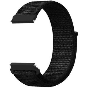 Voor Samsung Galaxy Watch 42mm Eenvoudige nylon gevlochten band (Donker Zwart)