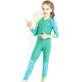 DIVE & SAIL LS-18822 Children Diving Suit Outdoor Zonnebrandcrme Uit n stuk Zwempak  Maat: M(Girl Green)