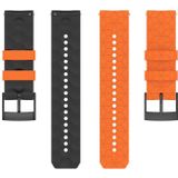 For Suunto 7 24mm Mixed-Color Silicone Watch Band(White+Black)