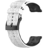 For Suunto 7 24mm Mixed-Color Silicone Watch Band(White+Black)