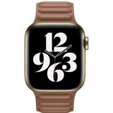 Voor Apple Watch Series 6 & SE & 5 & 4 40mm / 3 & 2 & 1 38mm Lederen vervangende band Horlogeband(bruin)