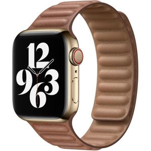 Voor Apple Watch Series 6 & SE & 5 & 4 40mm / 3 & 2 & 1 38mm Lederen vervangende band Horlogeband(bruin)