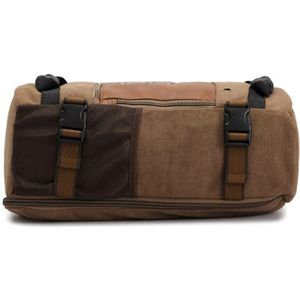 KAUKKO buiten sportklimmen Canvas grote capaciteit rugzak Camping Hiking Trekking rugzak veelzijdige reistas Crossbody met voor mannen (Dark Khaki)